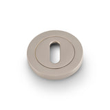 High quality image of Alexander & Wilks - Escutcheon Standard Profile On 50X6mm Rose Satin Nickel | Sku. aw391sn | Trade Door Handles.