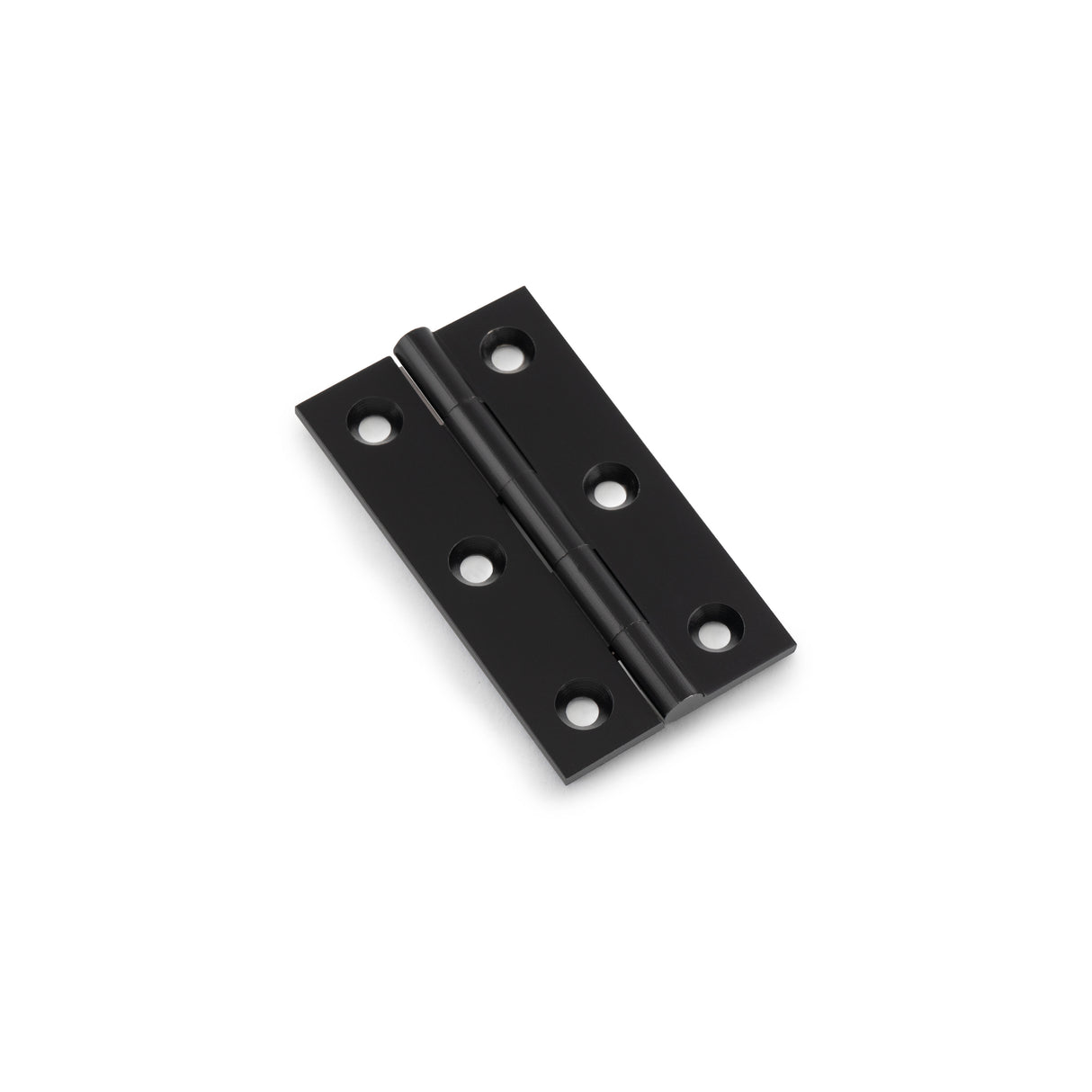 High quality image of Alexander & Wilks - Heavy Pattern Solid Brass Cabinet Butt Hinge - Pair-Black-64mm | Sku.AW064-CH-BL | Trade Door Handles.