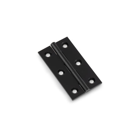 High quality image of Alexander & Wilks - Heavy Pattern Solid Brass Cabinet Butt Hinge - Pair-Black-64mm | Sku.AW064-CH-BL | Trade Door Handles.