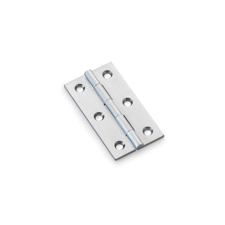 High quality image of Alexander & Wilks Heavy Pattern Solid Brass Cabinet Butt Hinge - Satin Chrome - 2.5" | Sku. aw064-ch-sc | Trade Door Handles.