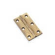 High quality image of Alexander & Wilks Heavy Pattern Solid Brass Cabinet Butt Hinge - Antique Brass - 3" | Sku. aw075-ch-ab | Trade Door Handles.