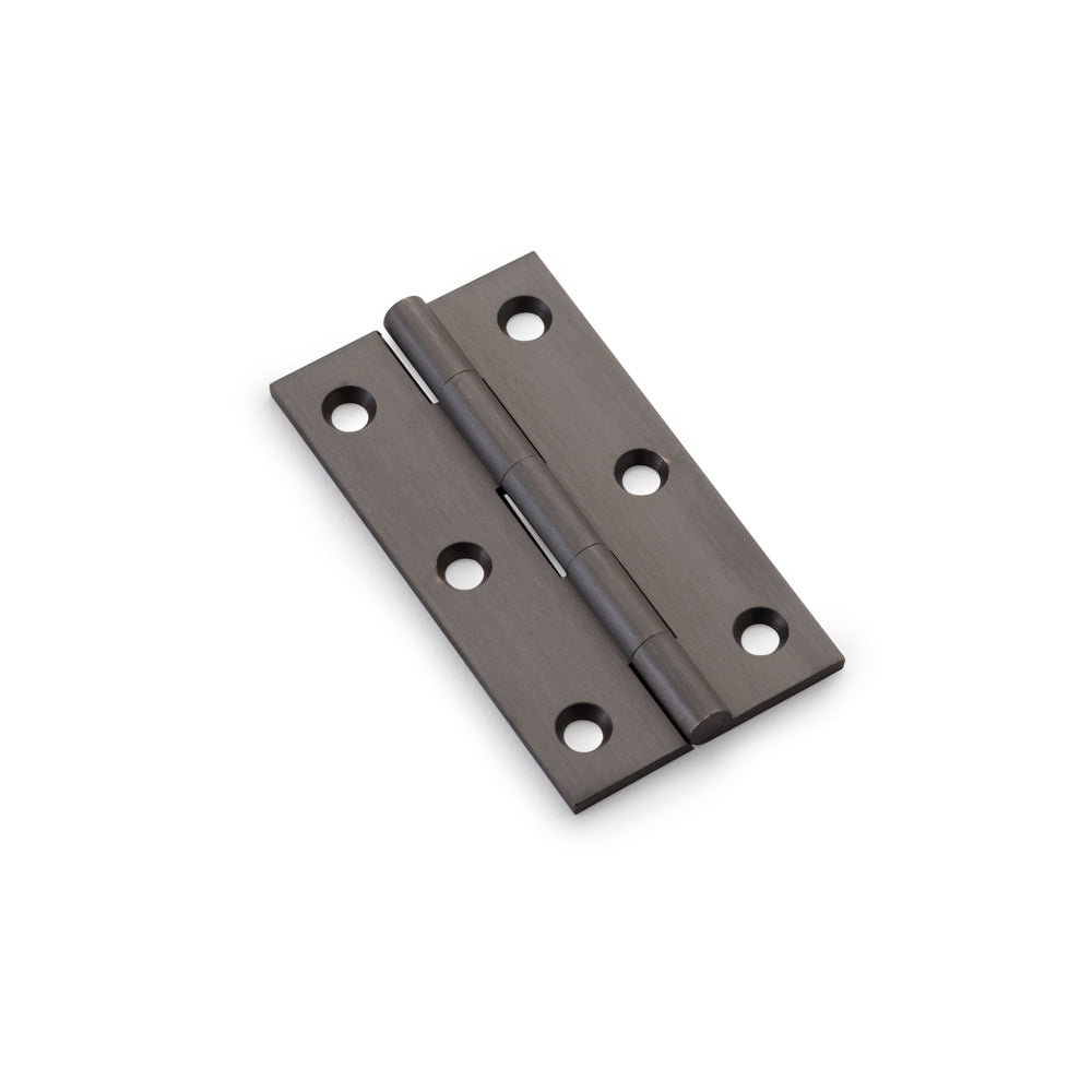 High quality image of Alexander & Wilks Heavy Pattern Solid Brass Cabinet Butt Hinge - Dark Bronze - 3" | Sku. aw075-ch-dbz | Trade Door Handles.