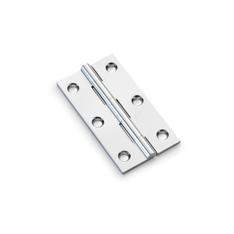 High quality image of Alexander & Wilks Heavy Pattern Solid Brass Cabinet Butt Hinge - Polished Chrome - 3" | Sku. aw075-ch-pc | Trade Door Handles.