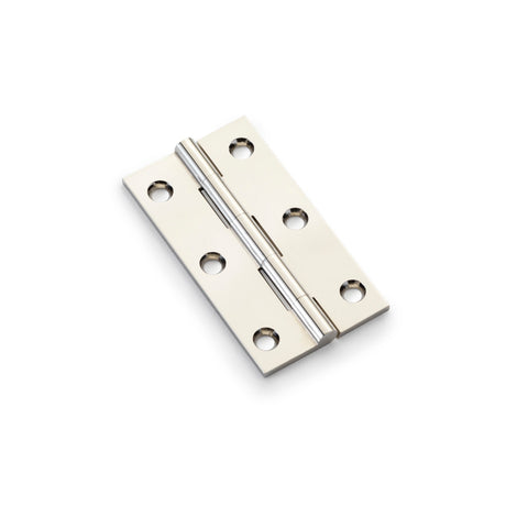 High quality image of Alexander & Wilks Heavy Pattern Solid Brass Cabinet Butt Hinge - Polished Nickel - 3" | Sku. aw075-ch-pn | Trade Door Handles.