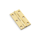 High quality image of Alexander & Wilks Heavy Pattern Solid Brass Cabinet Butt Hinge - Satin Brass - 3" | Sku. aw075-ch-sb | Trade Door Handles.