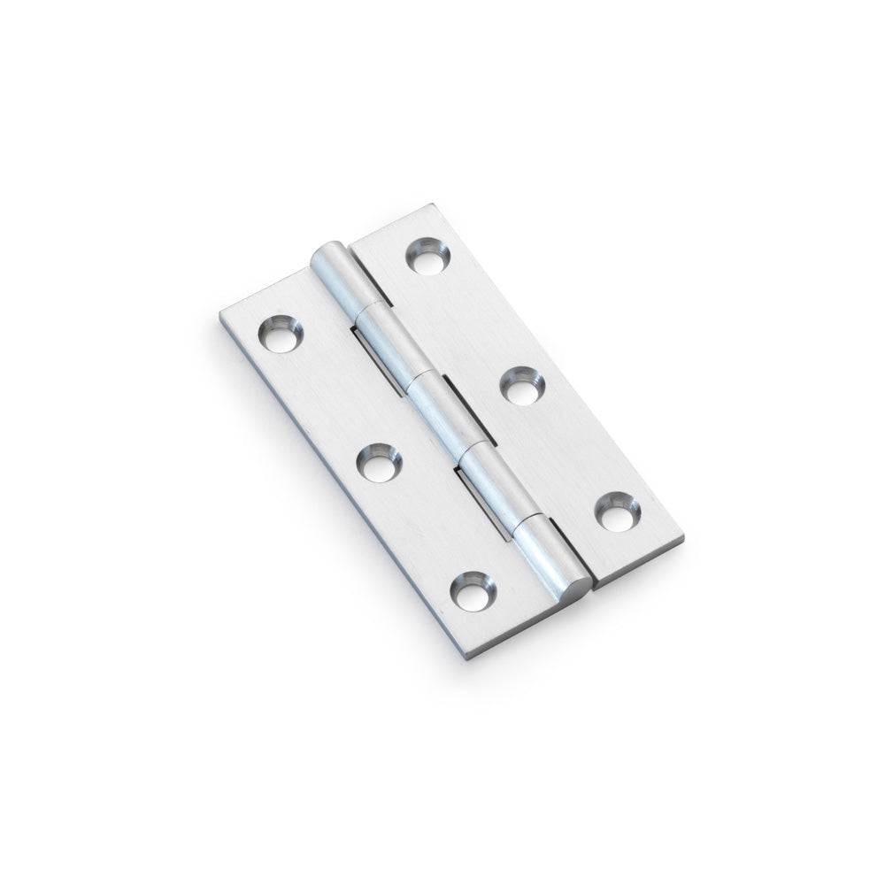High quality image of Alexander & Wilks Heavy Pattern Solid Brass Cabinet Butt Hinge - Satin Chrome - 3" | Sku. aw075-ch-sc | Trade Door Handles.