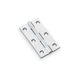 High quality image of Alexander & Wilks Heavy Pattern Solid Brass Cabinet Butt Hinge - Satin Chrome - 3" | Sku. aw075-ch-sc | Trade Door Handles.