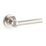 This is an image of Alexander & Wilks - Siskin Lever on Rose - Polished Nickel PVD available to order from Trade Door Handles in Kendal, quick delivery and discounted prices.