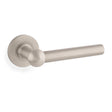 High quality image of Alexander & Wilks - Siskin Lever On Rose - Satin Nickel | Sku. aw250sn | Trade Door Handles.
