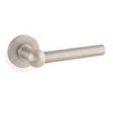 High quality image of Alexander & Wilks - Siskin Lever On Rose - Satin Nickel | Sku. aw250sn | Trade Door Handles.