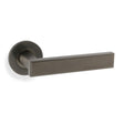High quality image of Alexander & Wilks Jesper Lever on Rose-Dark Bronze PVD | Sku. AW260DBZPVD | Trade Door Handles.