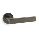High quality image of Alexander & Wilks Jesper Lever on Rose-Dark Bronze PVD | Sku. AW260DBZPVD | Trade Door Handles.