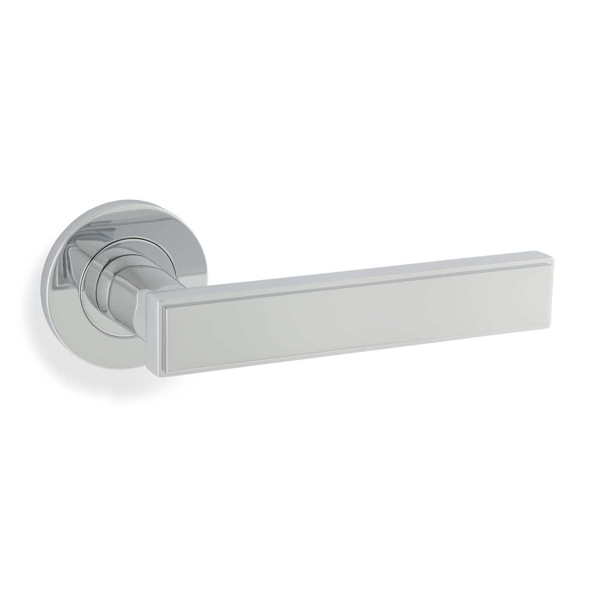 High quality image of Alexander & Wilks Jesper Lever on Rose-Polished Chrome | Sku. AW260PC | Trade Door Handles.