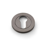 High quality image of Alexander & Wilks - Concealed Fix Escutcheon Euro Profile - Dark Bronze PVD | Sku. aw390dbzpvd | Trade Door Handles.