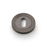 High quality image of Alexander & Wilks - Concealed Fix Escutcheon Standard Profile - Dark Bronze PVD | Sku. aw391dbzpvd | Trade Door Handles.