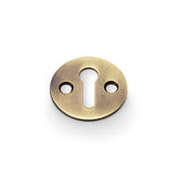 High quality image of Alexander & Wilks - Victorian Standard Profile Escutcheon - Antique Bronze | Sku. aw399abz | Trade Door Handles.