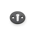 High quality image of Alexander & Wilks - Victorian Standard Profile Escutcheon - Black Powder Coat | Sku. aw399blk | Trade Door Handles.