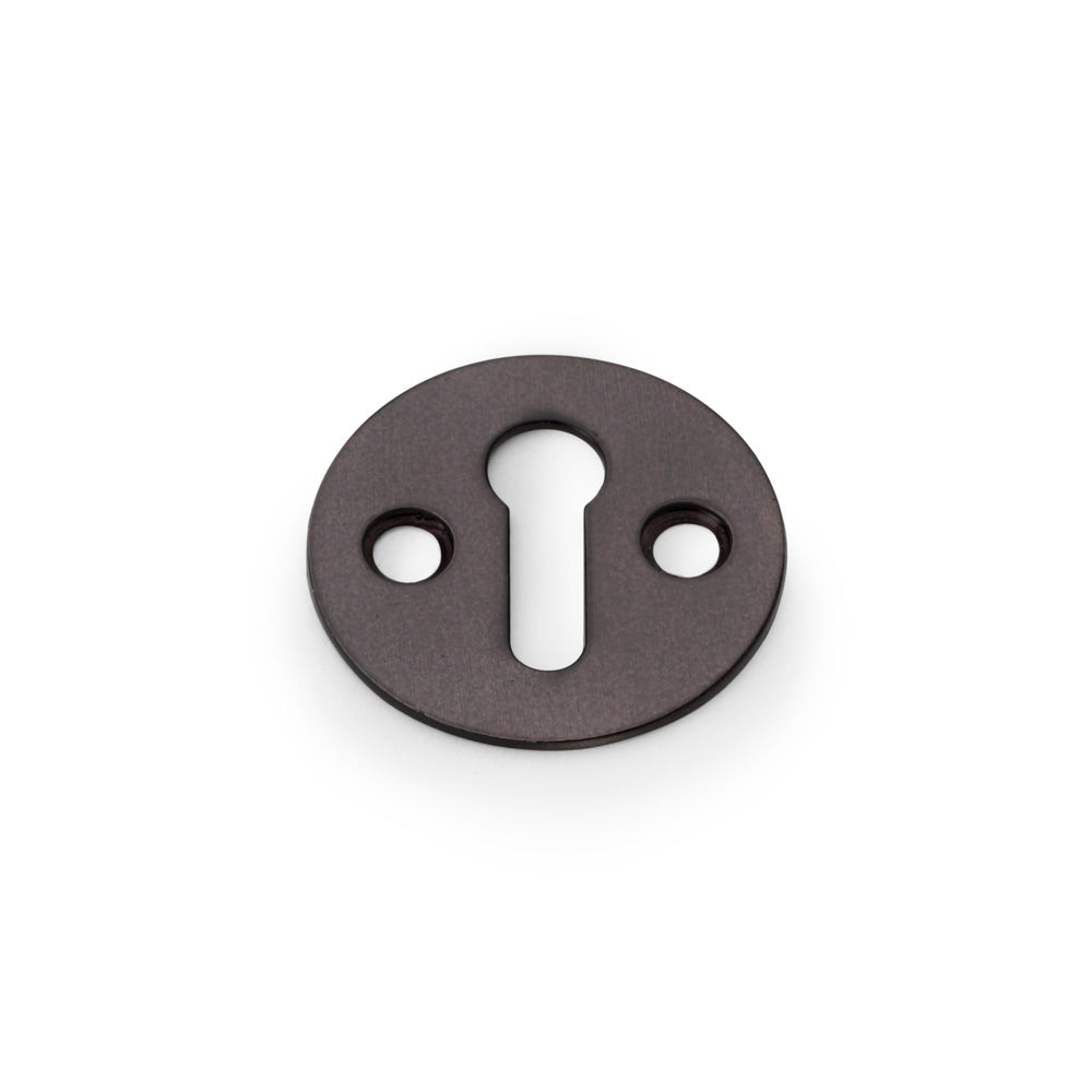 High quality image of Alexander & Wilks - Victorian Standard Profile Escutcheon - Dark Bronze | Sku. aw399dbz | Trade Door Handles.