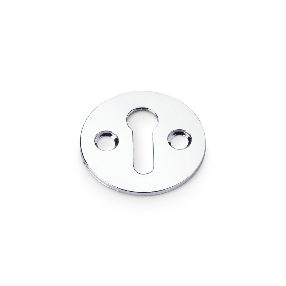High quality image of Alexander & Wilks - Victorian Standard Profile Escutcheon - Polished Chrome | Sku. aw399pc | Trade Door Handles.