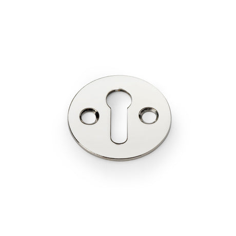 High quality image of Alexander & Wilks - Victorian Standard Profile Escutcheon - Polished Nickel | Sku. aw399pn | Trade Door Handles.
