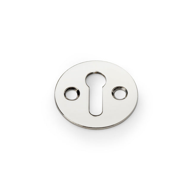 High quality image of Alexander & Wilks - Victorian Standard Profile Escutcheon - Polished Nickel | Sku. aw399pn | Trade Door Handles.