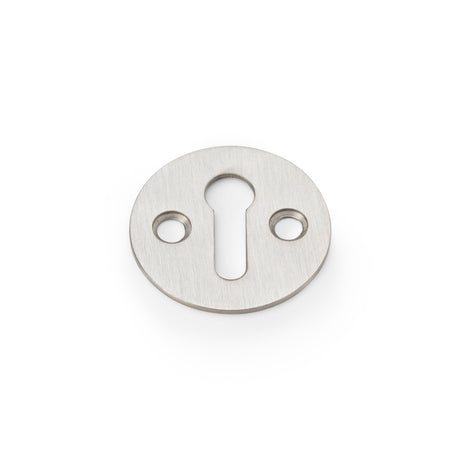 High quality image of Alexander & Wilks - Victorian Standard Profile Escutcheon - Satin Nickel | Sku. aw399sn | Trade Door Handles.