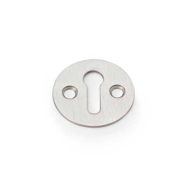 High quality image of Alexander & Wilks - Victorian Standard Profile Escutcheon - Satin Nickel | Sku. aw399sn | Trade Door Handles.