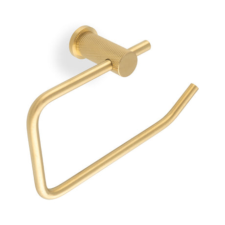 High quality image of Alexander & Wilks - Brunel Diamond Knurled Toilet Roll Holder-Satin Brass PVD | Sku. aw450sbpvd | Trade Door Handles.