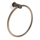 High quality image of Alexander & Wilks - Brunel Diamond Knurled Towel Ring - Antique Brass | Sku. aw451ab | Trade Door Handles.