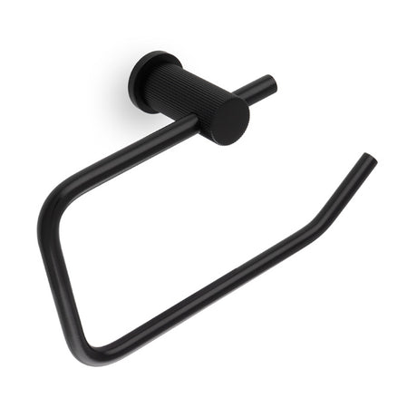 High quality image of Alexander & Wilks - Brunel Reeded Toilet Roll Holder-Black | Sku.AW452BL | Trade Door Handles.
