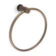 High quality image of Alexander & Wilks - Brunel Reeded Towel Ring-Antique Brass | Sku.AW453AB | Trade Door Handles.