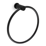 High quality image of Alexander & Wilks - Brunel Reeded Towel Ring-Black | Sku. aw453bl | Trade Door Handles.