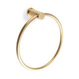 High quality image of Alexander & Wilks - Brunel Plain Towel Ring-Satin Brass Pvd | Sku. aw455sbpvd | Trade Door Handles.