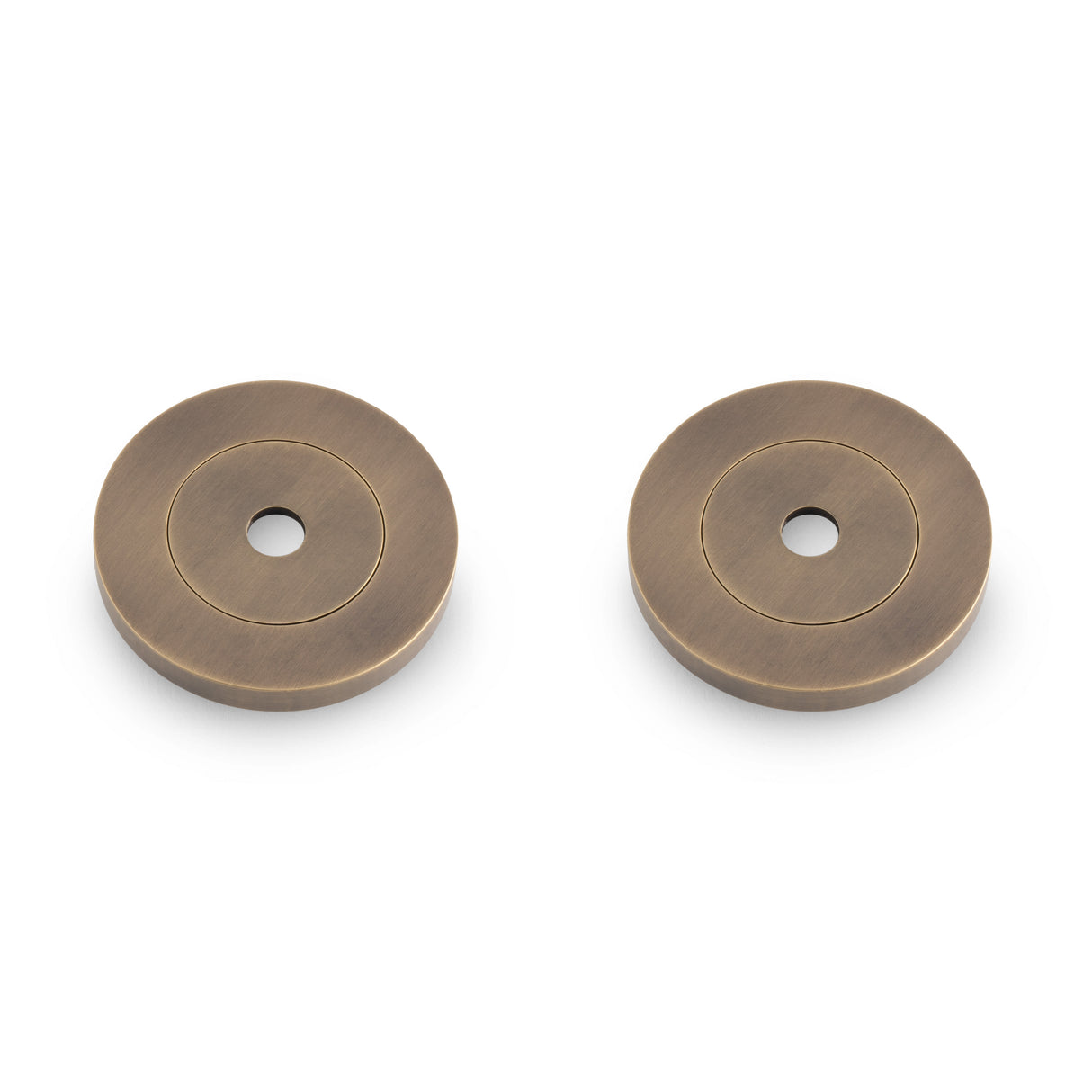 High quality image of Alexander & Wilks - Rose Packs to Suit Pull Handles - Satin Brass | Sku. aw50rp-sb | Trade Door Handles.