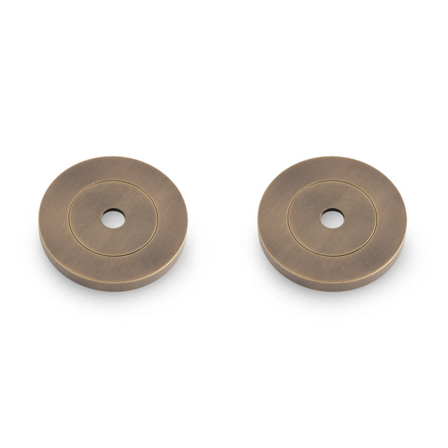 High quality image of Alexander & Wilks - Rose Packs to Suit Pull Handles - Satin Brass | Sku. aw50rp-sb | Trade Door Handles.