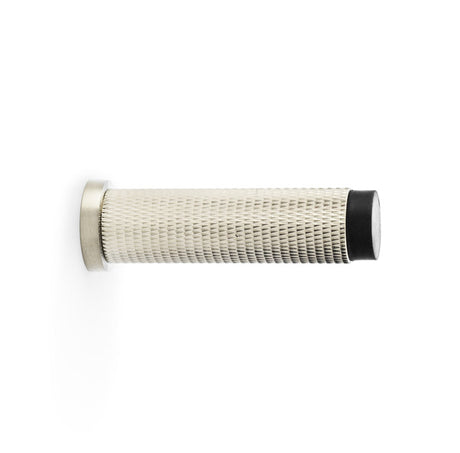 This is an image of Alexander & Wilks - Brunel Knurled Door Stop - Satin Nickel PVD available to order from Trade Door Handles in Kendal, quick delivery and discounted prices.