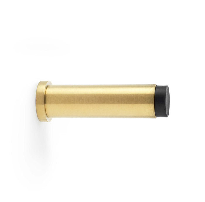 High quality image of Alexander & Wilks - Plain Projection Cylinder Door Stop - Satin Brass PVD | Sku. aw601-75-sbpvd | Trade Door Handles.
