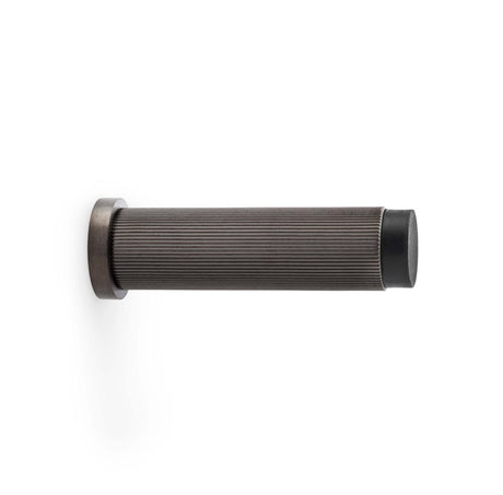 High quality image of Alexander & Wilks - Reeded Projection Door Stop - Dark Bronze PVD | Sku. aw602-75-dbzpvd | Trade Door Handles.