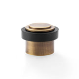 High quality image of Alexander & Wilks - Plain Floor Mounted Door Stop - Antique Brass | Sku. aw603ab | Trade Door Handles.