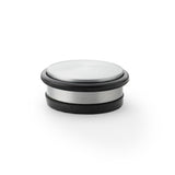 High quality image of Alexander & Wilks - Freestanding Portable Door Stop - Diameter 100mm - Satin Chrome | Sku. aw605-100-sc | Trade Door Handles.