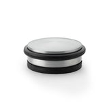 High quality image of Alexander & Wilks - Freestanding Portable Door Stop - Diameter 110mm - Satin Chrome | Sku. aw605-110-sc | Trade Door Handles.