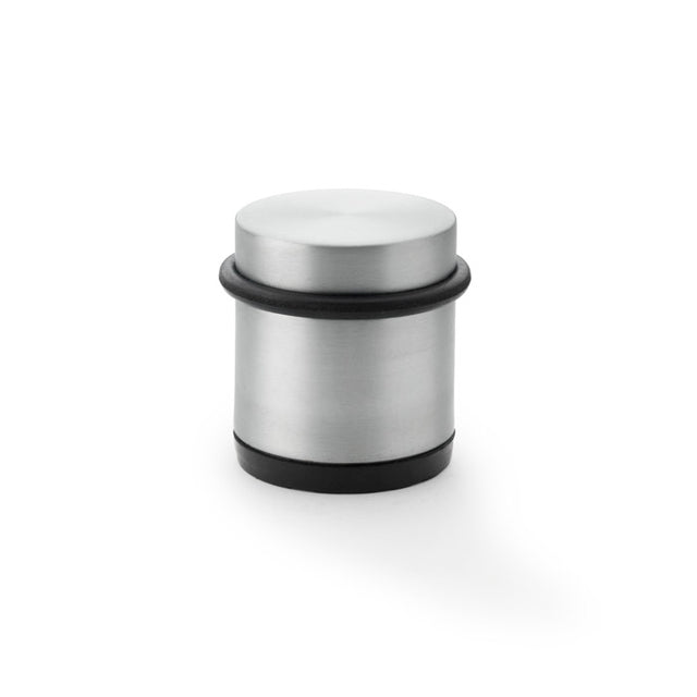High quality image of Alexander & Wilks - Freestanding Portable Door Stop - Diameter 62mm - Satin Chrome | Sku. aw605-62-sc | Trade Door Handles.