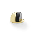 High quality image of Alexander & Wilks - Shield Floor Mounted Door Stop - Polished Brass Lacquered | Sku. aw631pbl | Trade Door Handles.