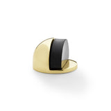 High quality image of Alexander & Wilks - Shield Floor Mounted Door Stop - Polished Brass Lacquered | Sku. aw631pbl | Trade Door Handles.