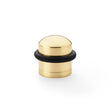 High quality image of Alexander & Wilks - Dome Top Floor Mounted Door Stop - Polished Brass | Sku. aw638pbl | Trade Door Handles.