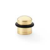 High quality image of Alexander & Wilks - Dome Top Floor Mounted Door Stop - Polished Brass | Sku. aw638pbl | Trade Door Handles.