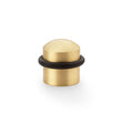 High quality image of Alexander & Wilks - Dome Top Floor Mounted Door Stop - Satin Brass | Sku. aw638sb | Trade Door Handles.