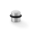 High quality image of Alexander & Wilks - Dome Top Floor Mounted Door Stop - Satin Chrome | Sku. aw638sc | Trade Door Handles.