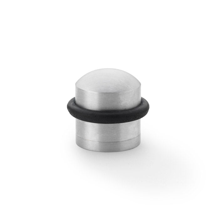 High quality image of Alexander & Wilks - Dome Top Floor Mounted Door Stop - Satin Chrome | Sku. aw638sc | Trade Door Handles.