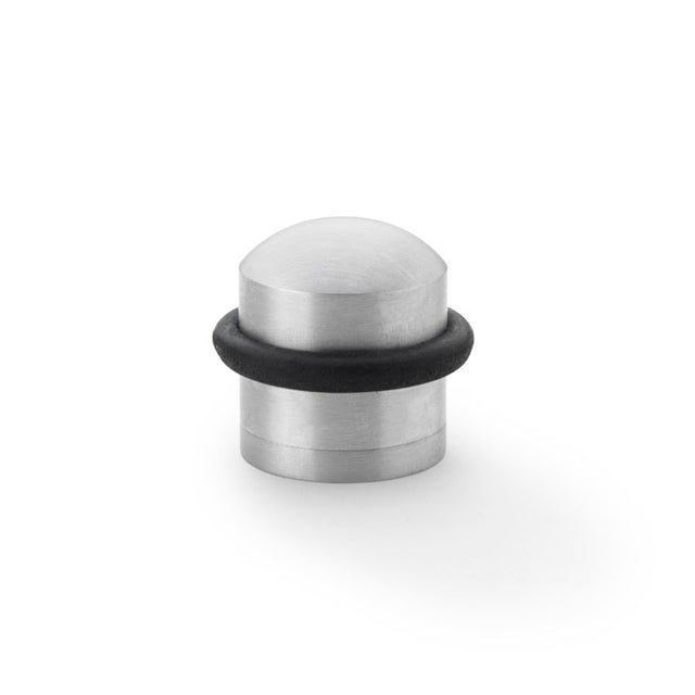 High quality image of Alexander & Wilks - Dome Top Floor Mounted Door Stop - Satin Chrome | Sku. aw638sc | Trade Door Handles.
